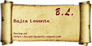 Bajza Levente névjegykártya